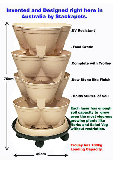 Stacking Planter, a Mid sized Stackable Planter