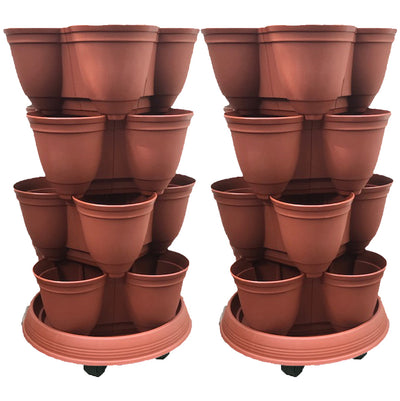 Stackable Planter / Wall Planter: Stackapots ‘Multi-Tubs’ Multi-Functional  TWIN PACK