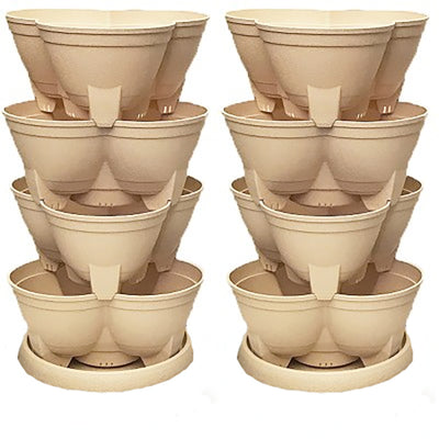 Stackable Planters Most Popular Herb Garden: Stackapots Midi Stacking Planters Twin Pack
